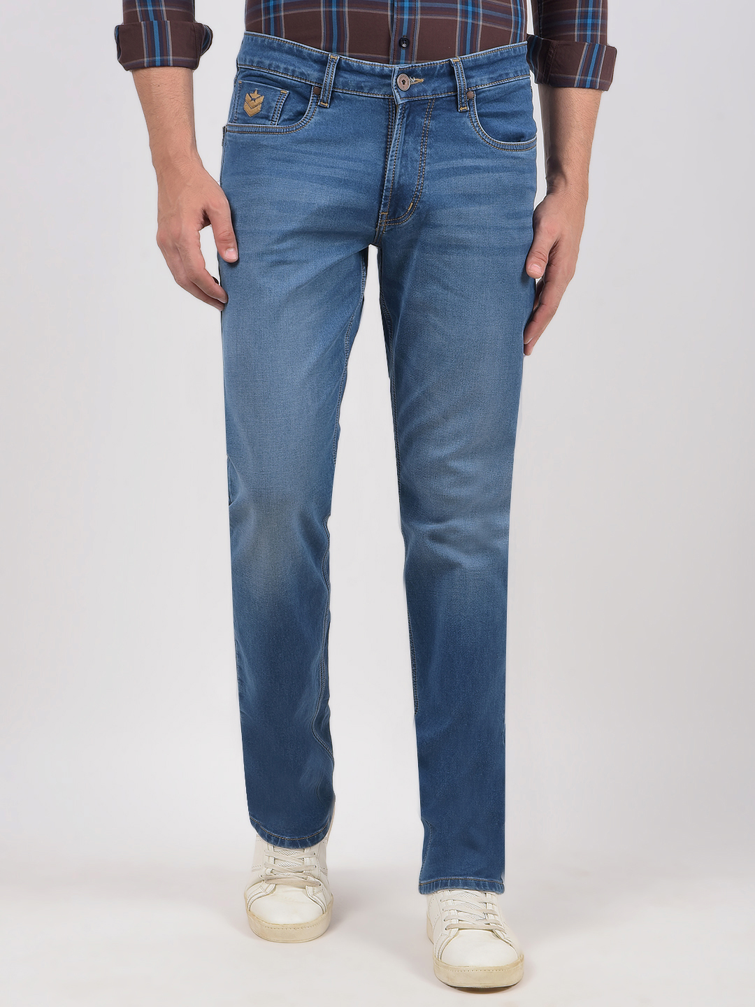 Numero Uno Men Solid Blue Jeans